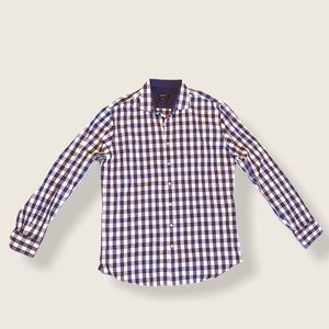 Bugatchi white and blue checkered button down